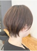 大人ラフウェーブ外ハネボブダークブラウンスウィングショート