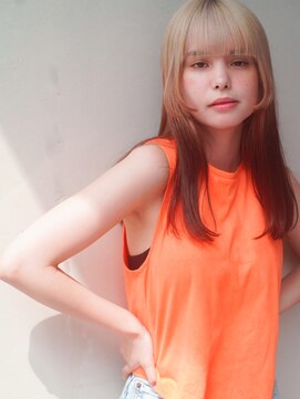 レジュアル(RESSUAL) 斜めバンググレージュカラーデザインカラーシルキーベージュ