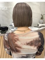 ロンドプロフィール 浦和(Lond profil)&nbsp;透明感ワンカラー　ミニ切りっぱなしボブ