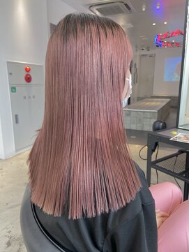 ゲーム 原宿店(GAME) ダブルカラーピンクベージュケアブリーチハイトーン髪質改善