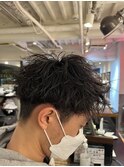 メンズ/ソフトツイストスパイラルパーマ/ショート/上野駅