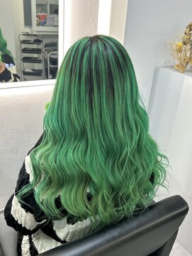 シェイロ(Cielro) バレイヤージュ/緑カラー