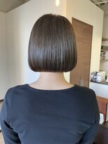 リュンヌ 門前仲町(lune)&nbsp;切りっぱなしボブハイライトベージュカラーショートレイヤーロブ