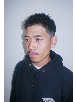 メリケンバーバーショップ トーキョー(MERICAN BARBERSHOP TYO) ハイライト/マッシュパーマ/ウルフ/アッシュブラック874