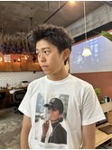 スパイキーショートピンパーマツイストパーマ眉毛カット