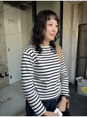 ミディアムレイヤー×ウェーブパーマ