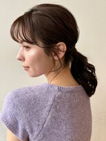 チェリーブラウン　デジタルパーマ　へアレンジ　お洒落ヘア