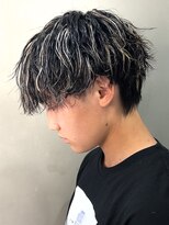 メッシュハイライトスパイラルパーマツイストパーマツーブロック