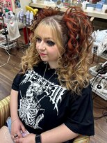 ヘアセットアップス(UP's)&nbsp;『Ｖ系フルメイク＋スジ盛りツインテール♪』海外から来店♪(^^)