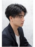 刈り上げマッシュ波巻きパーマツイストスパイラルパーマ黒髪