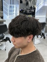 オーバルバイアピッシュ(OVARL by apish)&nbsp;シャドウパーマ毛流れパーマメンズパーマメンズサロン