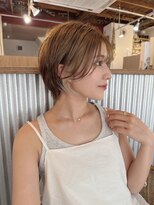 ティーヘア トナリ(t.hair tonari)&nbsp;大人可愛い丸みショート/似合わせバング/透明感ヘアカラー
