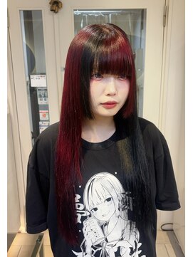 テトラ バイ ネオリーブ 横浜西口店(tetra by neolive) ♪赤と黒のコントラスト/デザインカラー