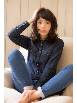 アリエッタ(aRietta) カジュアルカール/黒髪セミディ/大人ガーリー/抜け感/ニュアンス