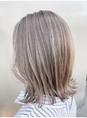 外はねボブ×コントラストハイライト