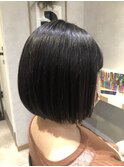 元住吉美容室ショート/乾かすだけでまとまる前下がりボブ☆