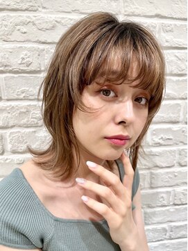 ネオリーブアオバ 高田馬場店(Neolive aoba) ミルキーベージュで作る小顔ウルフレイヤー♪