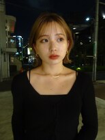 ルル 表参道(lulu.)&nbsp;ボブ 切りっぱなしボブ ボブウルフ ミルクティーベージュ【Riku