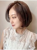 大人可愛い20代30代40代丸みとくびれショートボブ◎