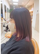 ヘアーアンジュ(Hair Ange) インナーカラーピンク