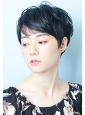 小顔美髪イメチェンピンクブラウン切りっぱなしボブショート