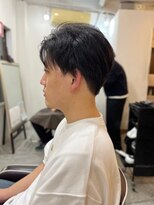 メンズカット バイ ソイクフ(メンズカット by SOY-KUFU) MEN’S HARE アッシュブラックマッシュパーマ