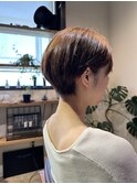 ハンサムショート/メンズライク/ミルクティーベージュ/髪質改善