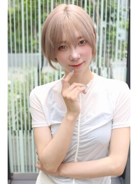エトラ 渋谷店(etora) くびレイヤーボブルフネビージュ小顔ワンレンショート