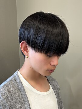 エルマーク 枚方(L-MARK) 黒髪マッシュナチュラルマッシュメンズヘア韓国ツーブロック