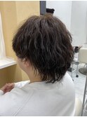 波巻きパーマ