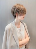 キッズカット/縮毛矯正/学割U24/ブルーカラー/くすみベージュ