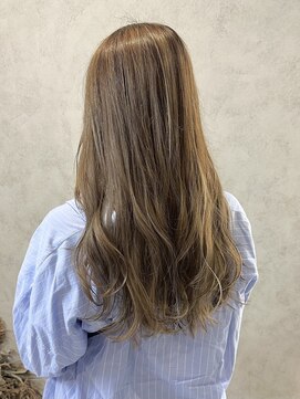 ラック(LUCK) シアベージュ/船橋/くすみベージュ/細めハイライト