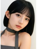大人ショートボブ前髪ありミニボブ