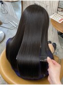髪質改善縮毛矯正レイヤーカット顔周り前髪韓国ミニウルフ/横浜