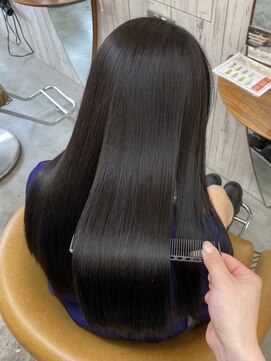 ロンドアジュール 横浜(Lond azur) 髪質改善縮毛矯正レイヤーカット顔周り前髪韓国ミニウルフ/横浜