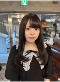 黒髪レイヤーミディアム＊姫カット