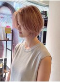 【桜木町】ピンクベージュの丸みくびれショート