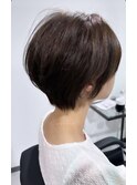 30代40代小顔ヘア簡単スタイリングくせ毛カバー丸みショートボブ