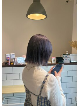 ブリーチカラー＊パープルグレー