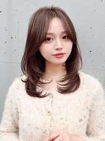 アグ ヘアー カルム 鷺沼駅前店(Agu hair calme) 《Agu hair》小顔ワンカール艶髪ブラウン×numberA.ヘアバター