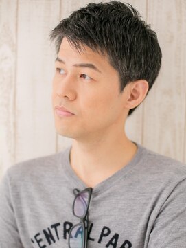 モッズヘア メン 上尾東口店(mod's hair men) 40代50代大人ブラック短髪ツーブロック刈り上げショートa上尾