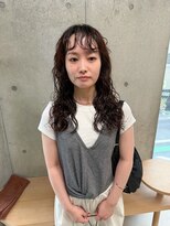 エウペ 渋谷(WEUPE)&nbsp;斜めバング/グレージュカラー/デザインカラー/シルキーベージュ