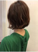 ふんわり柔らか可愛いらしいボブ。アクティブオレンジで！