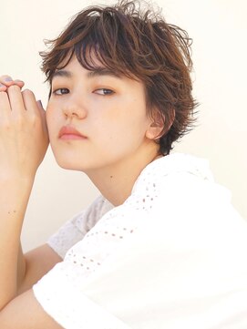 パール(PearL) 【PearL】抜け感ショート/ニュアンスパーマ/ラベンダーベージュ