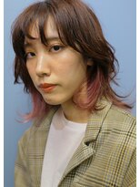 スリー スタンド(THREE STAND) 大人カワイイ＊ミディアムウルフ＊インナーカラー