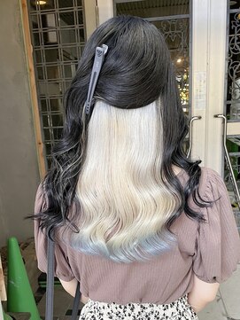 ミーナ バイ ワンズ 町田(mina by one's kyougoku) ホワイトインナー!ビタミンカラー くびれヘア メルティカラー