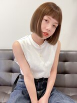 ネイヴィル オモテサンドウ(navile omotesando) ミニボブきりっぱなしぱっつん前髪◎