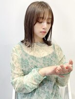 美髪/ホワイトグレージュ/大人かわいい/こなれミディ[銀座]