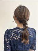 編み下ろし/ロングヘア/ヘアアレンジ/結婚式ヘアアレンジ