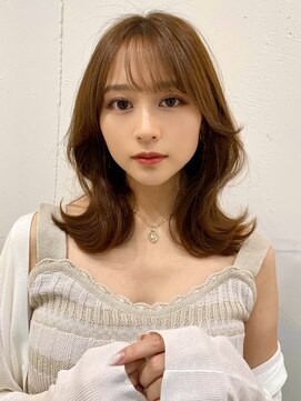 ルームバイシー 新宿(Loom. by Sea) 韓国風前髪/シルキーベージュ/グレージュカラー/斜めバング